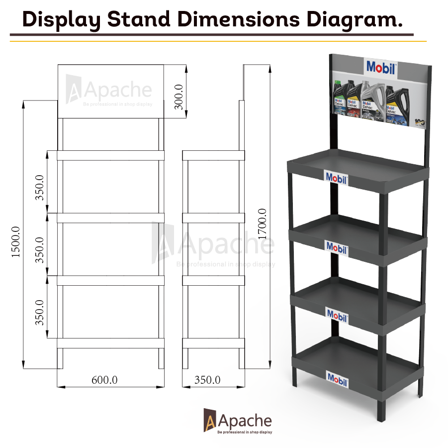 Beviis Custom Plastic Display Racks for Motor Oil Pvc Stand Display Store Stand Plastic Shelf for Retail Store Shop — view 2