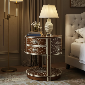 Table basse en incrustation d'os en gros, meubles en bois décoratifs faits à la main pour la décoration intérieure et l'hôtellerie, exportation et commandes en gros - Product Image 1