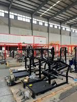 Machine à Squats avec Ceinture de Musculation Commerciale en Gros, Machine à Jambes à Charge de Plaques, Équipement de Squats et de Relevés de Genoux, Vente Chaude