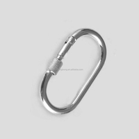 Chine Usine Droite Mousqueton avec Vis Ovale Mousqueton Clip Verrouillage Ressort Crochet AISI304/316 En Acier Inoxydable Mousqueton