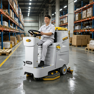 Autolaveuse industrielle autoportée à batterie, machine de nettoyage de sols, fournisseur OEM - Product Image 1