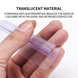 Горячая распродажа: душевая перегородка из ПВХ с прочной нижней уплотнительной лентой, современный изогнутый резиновый пластиковый уплотнитель для стеклянных дверей - Product Image 6