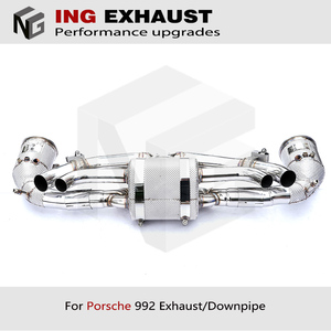 ING scarico in acciaio inox Pors che 992 2019 + 911 992 Carrera 3.0T Turbo S Targe 4S con valvola Catback tubo - Product Image 4