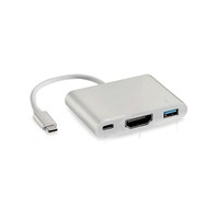 Convertidor Hub USB-C de Aluminio ODM, Adaptador de Interfaz USB 3.0 para Transferencia de Datos, Lector de Tarjetas, Carga de Computadoras Portátiles, Stock OEM
