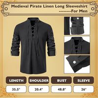 Mittelalterliches Leder-Herrenkostüm-Set: Piratenhemd Wikinger-Umhang Gürtel Schulterpanzer Schwerttasche für Cosplay, Wikinger LARP