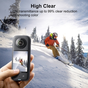 Precio al por mayor 2 uds pegatinas de película protectora para Insta360 X3 PULUZCurved HD película de pantalla accesorios protectores - Product Image 5