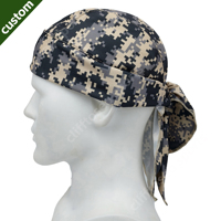 Durags personnalisés OEM avec strass, haute qualité, style vintage, pour sports de plein air, travail, moto, cyclisme, événements de club
