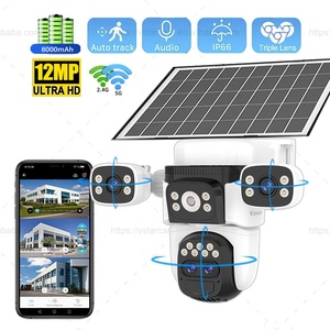 VSTARCAM cb621zs 12MP 4 ống kính 3 Lượt xem ai phát hiện IP66 năng lượng mặt trời băng tần kép Wifi Zoom 10x PTZ <span class=keywords><strong>camera</strong></span> giám sát tầm nhìn ban đêm CMOS - Product Image 1