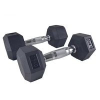 Ensemble d'haltères hexagonaux de vente directe d'usine avec support 10kg 20kg 30kg haltères hexagonaux en caoutchouc