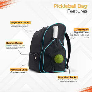 <b>Waterproof</b> Large Capacity Pickleball Backpack for <b>Men</b> or Women With <b>Shoes</b> Compartment - Product Image 3