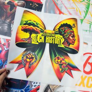 Pegatina de Transferencia Térmica DTF del Día de la Liberación Negra, Ecológica, Tamaño para Planchar, Impresión en Material PET Lavable para Uso en Prendas - Product Image 5