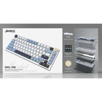 Teclado Mecánico para Juegos RGB con Pantalla Multimedia a Color de Triple Modo y Logotipo Personalizado OEM, Teclado para Juegos 3 en 1 de 81 Teclas para PC y Portátil