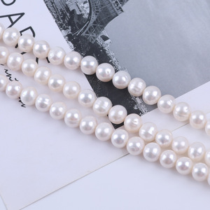 Zhuji Wholesale Natural Freshwater Pearl <b>String</b> 10-11mm Punch Loose Beads for DIY Necklace or <b>Bracelet</b> Material - Product Image 3