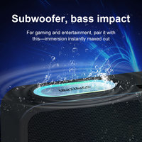 Speaker BT Nirkabel Portabel 10W untuk Luar Ruangan dengan Lampu RGB, Dukungan Kartu Memori, Speaker BT Multifungsi yang Dapat Diisi Ulang