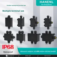 Boîtier de jonction en plastique étanche IP68 pour installation souterraine, boîtier de protection de câbles pour surveillance extérieure
