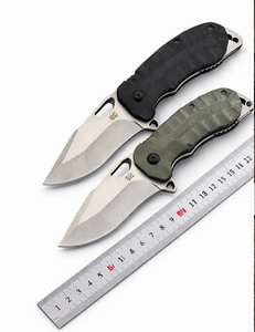 Cuchillo Plegable S48R de Alta Dureza con Mango G10, Herramienta Portátil, Diseño Propio de Fábrica, Hoja Pulida Satinada, Cuchillo de Bolsillo para Camping y Senderismo - Product Image 1