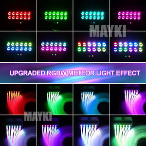 Kit de plafonnier de <span class=keywords><strong>voiture</strong></span> 36W 4 ports Twinkle RGBW effet étoile filante, contrôle par application, éclairage de plafond en fibre optique - Product Image 5