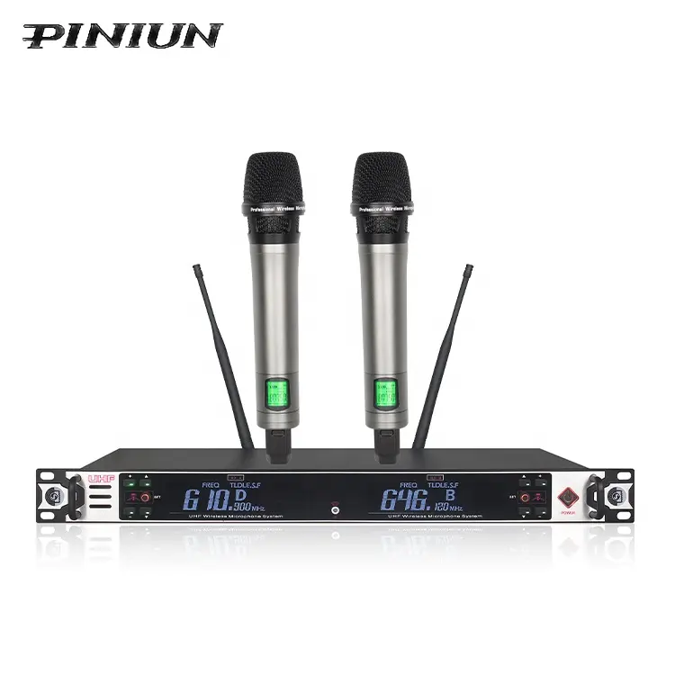 Micrô Không Dây Uhf 2 Kênh Chuyên Nghiệp Micrô Khử Tiếng Ồn Hiệu Suất Sân Khấu Cầm Tay PN-U30