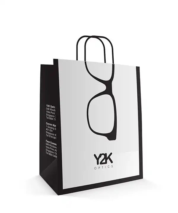 Sacos de óculos personalizados, sacos de papel de óculos com óculos personalizados para lentes de contato