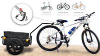 Remorques de vélo YOLO pour enfants, chiens et animaux de compagnie, plateforme à quatre roues en acier inoxydable, OEM, grande capacité industrielle, garantie 3 ans