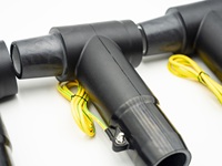Connecteur arrière de type T européen Premium 8,7/15 kV 630 A EPDM entièrement isolé, blindé, séparable, étanche IP68, joint de câble RMU