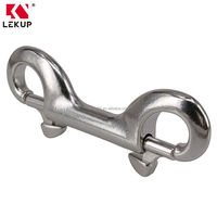 Mousqueton double en acier inoxydable 316 pour plongée sous-marine, crochet de sécurité multi-tailles à double déclenchement en métal
