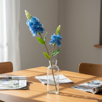 Bunga Delphinium Buatan Tangan Realistis Putih Kecil Gaya Modern Bahan PE Ramah Lingkungan Dapat Digunakan Kembali Dapat Didaur Ulang Pernikahan