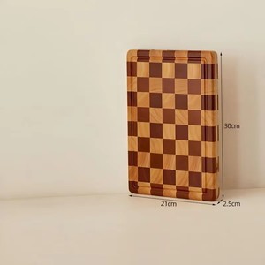 Tagliere in Legno a Doppia Faccia ad Alta Densità, Vendita all'Ingrosso, in Ebano, Sapele e Legno di Gomma, a Scacchiera per Cucina - Product Image 3