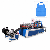 Machine de fabrication de bavoirs jetables non tissés imperméables entièrement automatique à servomoteur 25-45 pièces/min CE