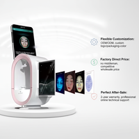 Analyseur de peau 3D AI professionnel PF-MED, scanner facial HD 40MP, machine d'analyse de la peau à 12 spectres (19 langues)