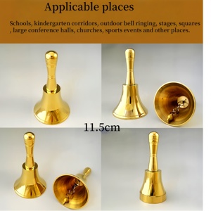 Chuông lắc tay bằng đồng theo phong cách đơn giản với bề mặt nhẵn, chuông kim loại cho Chuông Gió - Product Image 5