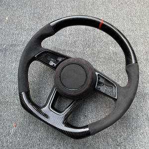 Volante personalizado de fibra de carbono, montaje de cuero, accesorios interiores para automóviles para <span class=keywords><strong>Audi</strong></span> A4 A5 A6 A7 A8 Q5 Q7 R8 - Product Image 6