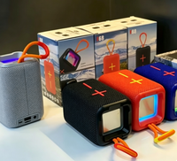 Haut-parleur sans fil portable mini F68 pour extérieur avec lumière LED RGB, subwoofer et fente pour carte TF
