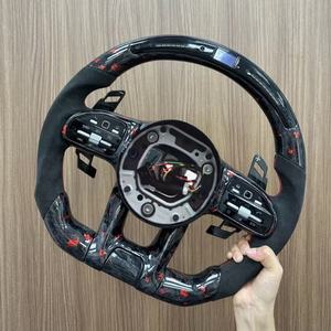 Volante de Fibra de Carbono para <span class=keywords><strong>Mercedes</strong></span> Benz Amg W204 C63 W212 W218 W207S, Ensamblaje de Volante para Automóvil - Product Image 1