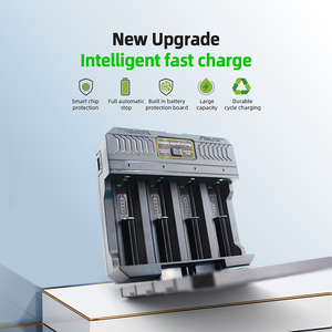 PUJIMAX 4 Slots New Upgrade Intelligent Flashlight Fast <strong>Charger</strong> for 3.7V Lithium Battery 26650 21700 <strong>18650</strong> 16340 14500 - Product Image 1