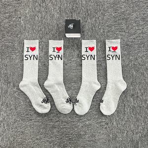 Chaussettes de sport tendance <span class=keywords><strong>Syna</strong></span> en coton tricoté motif lettres, couleur or rose, absorbantes et respirantes pour l'automne CentralCEE - Product Image 2