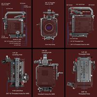   Kit de cage pour Sony BURANO, comprend un support de moniteur/poignée supérieure et d'autres accessoires, pour trépieds/porté à la main/épaule