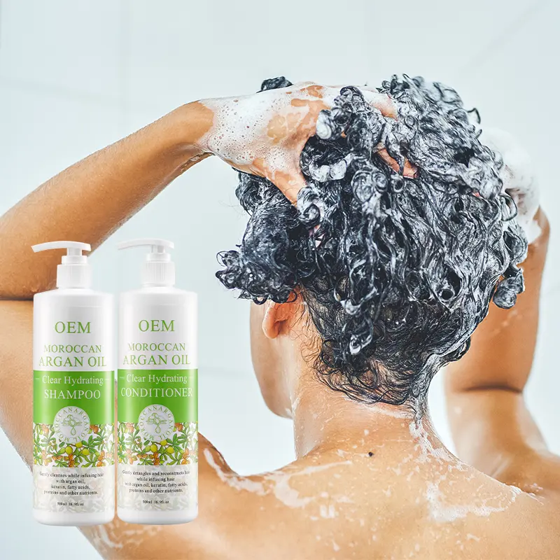 Afro Sampoo Hair Care Set Products Hotel Organic Herbal Morocco Argan Oil Hair Shampoo for Black Hair