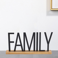Sculpture contemporaine en métal et bois rectangulaire MR, faite à la main, pour la décoration de la maison, décoration de table, logo personnalisé