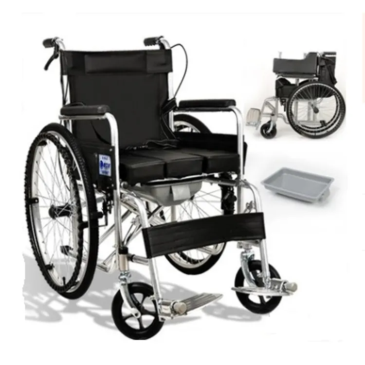 Venta caliente plegable manual cómoda silla de ruedas para personas de edad avanzada