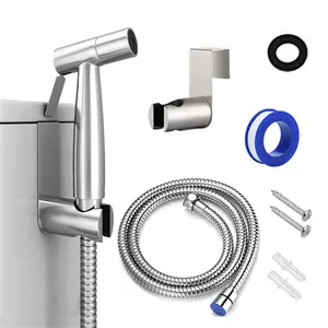 Hot Koop Complete Set Rvs Hand Held Bidet Met Slang En Houder