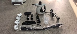 Handheld Electric Steam <b>Cleaner</b> <b>Plastic</b> White with Black Accents 0.9L Capacity 1200W 3 Bar Pressure Household Use TM-399 - Product Image 3