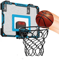 Mini panier de basket électronique portable d'intérieur avec système de pointage, panneau arrière en PE et anneau en acier robuste JUNYE 39x28cm