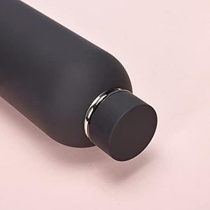 Bouteilles sous vide à double paroi avec logo personnalisé Bouteille à eau droite isolée en acier inoxydable avec couvercle - Product Image 3