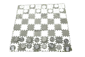 Tappetino da Gioco 2 in 1 in Schiuma EVA per Dama <span class=keywords><strong>e</strong></span> Scacchi Giganti per Bambini - Product Image 4