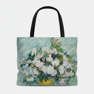 AU-01801 Tote Bag da donna L Van Gogh Art Design "rose bianche" - Product Image 1