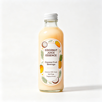 Étiquettes de bouteilles de jus de noix de coco mélangé Haoxuan OEM, autocollantes, imprimées, imperméables, pour boissons, directement de l'usine