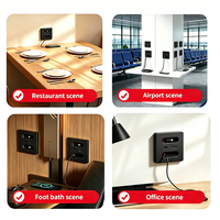 Stopkontak Rumah 20W dengan Kabel USB Tipe-C dan Lightning, Soket Dinding Listrik dengan USB A+C untuk PC, Panel Kaca