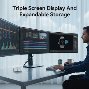 Nuevo Mini <span class=keywords><strong>PC</strong></span> Intel Core Ultra 9 185H con IA, DDR5, Windows 11, Gráficos Arc, Triple Pantalla, WiFi 6, Doble LAN, SSD NVMe, Computadora Empresarial - Product Image 6