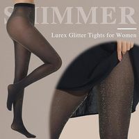 KTS531 Fabricant OEM Bas scintillants métalliques taille haute argentés taille haute collants sexy pour femmes